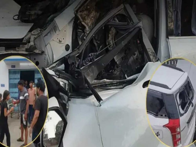 एक्सयूवी 500 डिवाइडर से टकराई, मां-बेटे समेत 4 की मौत, ड्राइवर को झपकी आई