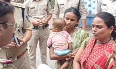 युवक को लाठी-डंडों से पीटा, आत्महत्या करने पहुंचा परिवार:एसपी कार्यालय के सामने आरोपियों पर कार्रवाई की मांग; पुश्तैनी जमीन पर कब्जे का आरोप